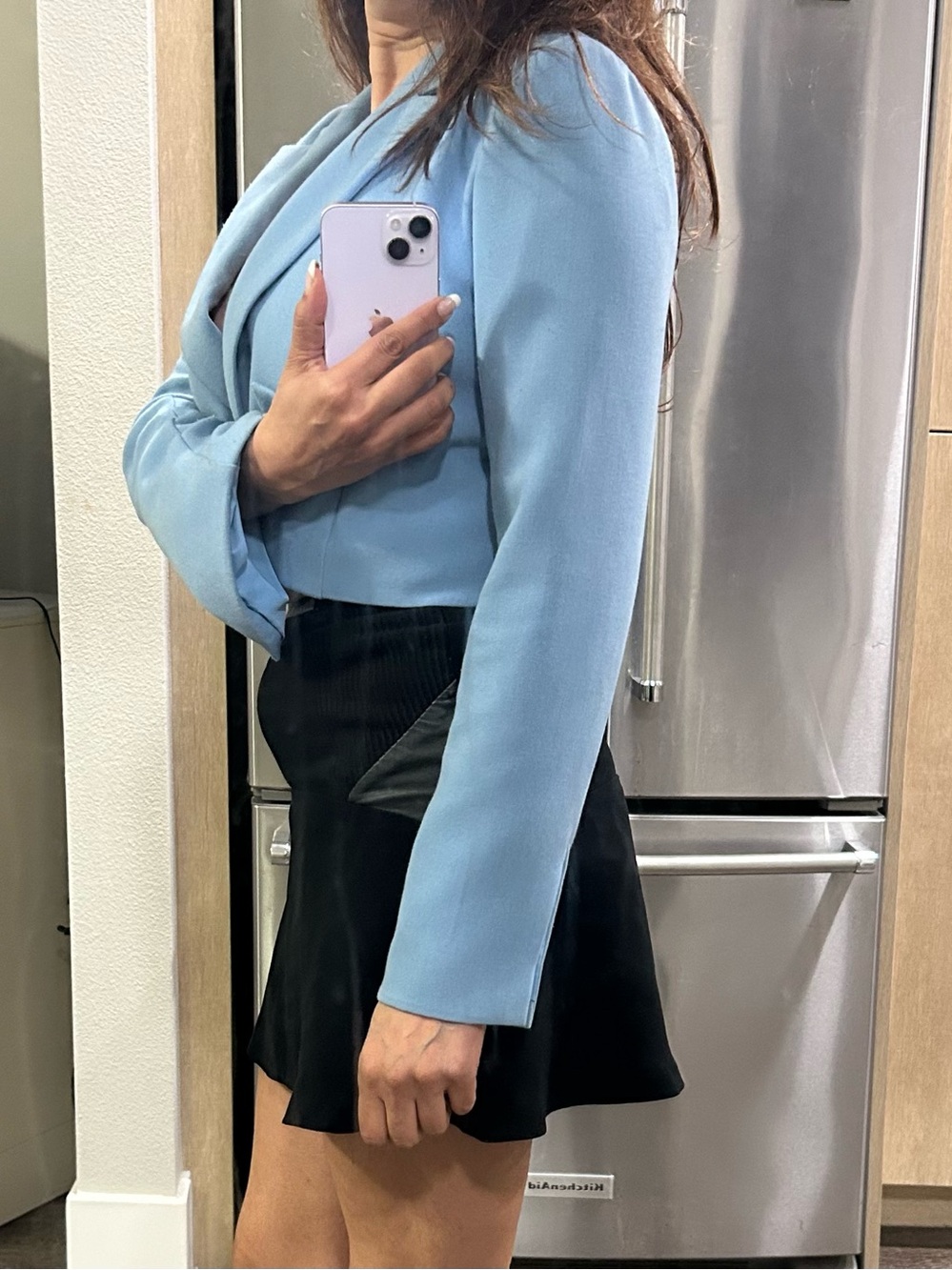 Forever 21 Powder Blue Cropped Blazer